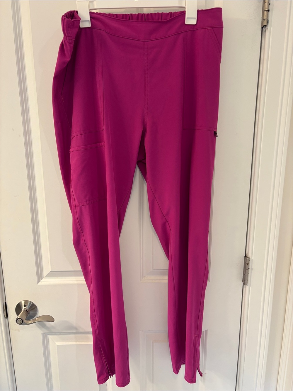 Scrubstar Magenta Active Stretch Scrub pants with Utility Pockets Large